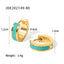 Fashion Geometric Enamel 18k Gold Plated Stainless Steel Hoop Earrings