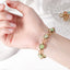 Gradient Crystal Glass Bracelet for Women and Kids