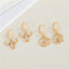 Round Hollow Zircon Alloy Unicorn and Bull Hoop Earrings