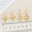 Round Hollow Zircon Alloy Unicorn and Bull Hoop Earrings