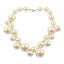 Fashion Round Imitation Pearl Beaded Pendant Necklace for Women