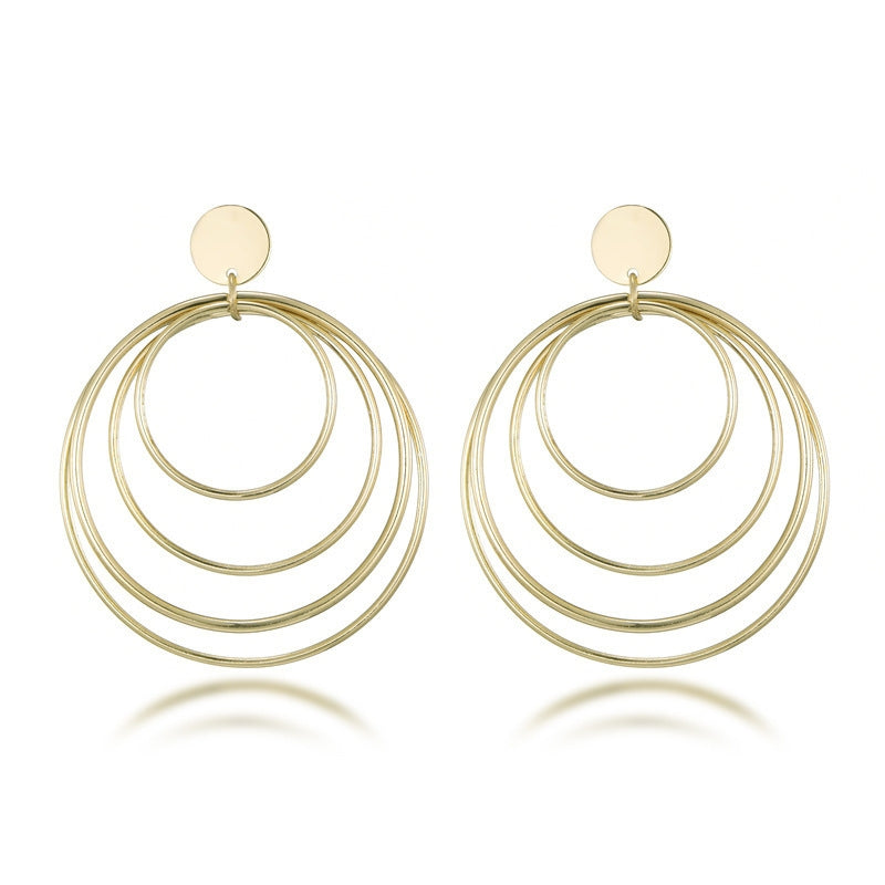 Fashion Multi-Layered Round Hoop Earrings