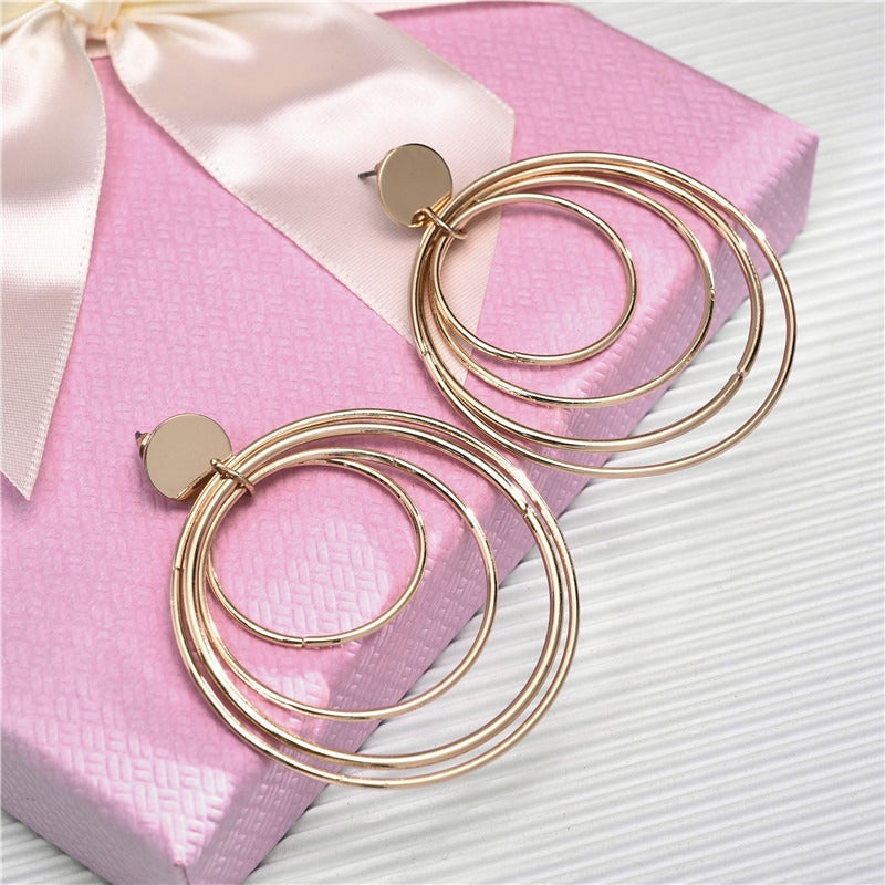 Fashion Multi-Layered Round Hoop Earrings