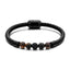 Fashion Multicolor Natural Stone Leather Bracelet with Stainless Steel Magnetic Clasp