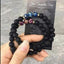 Fashion Lava Stone Emperor Bead Elastic Bracelet