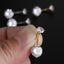 Fashion Round Zircon Inlay Stainless Steel Belly Ring