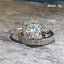 Fashion Inlaid Zircon Couple Wedding Ring Set