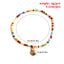 Fashion Alloy Beaded Shell Anklet with Colorful Beads