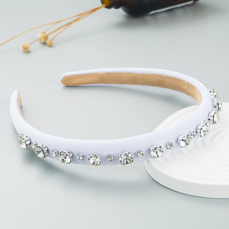 Fashion Shiny Rhinestone Baroque Headband Thin Edge Hairband Accessories