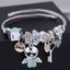 Fashion Angel Doll Adjustable Stainless Steel Bracelet with Crystal Beads