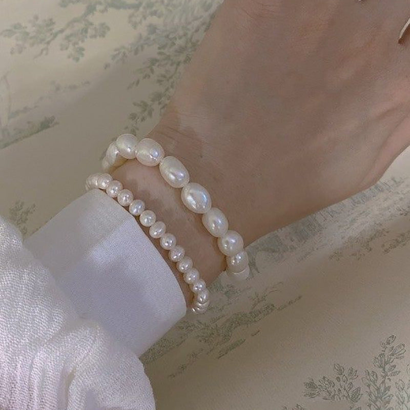 Elegant Baroque Pearl Beaded Vintage Bracelet for Women