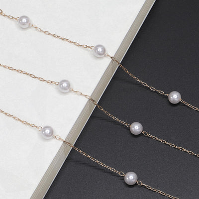 Fashion Simple Beaded Pearl Glasses Chain