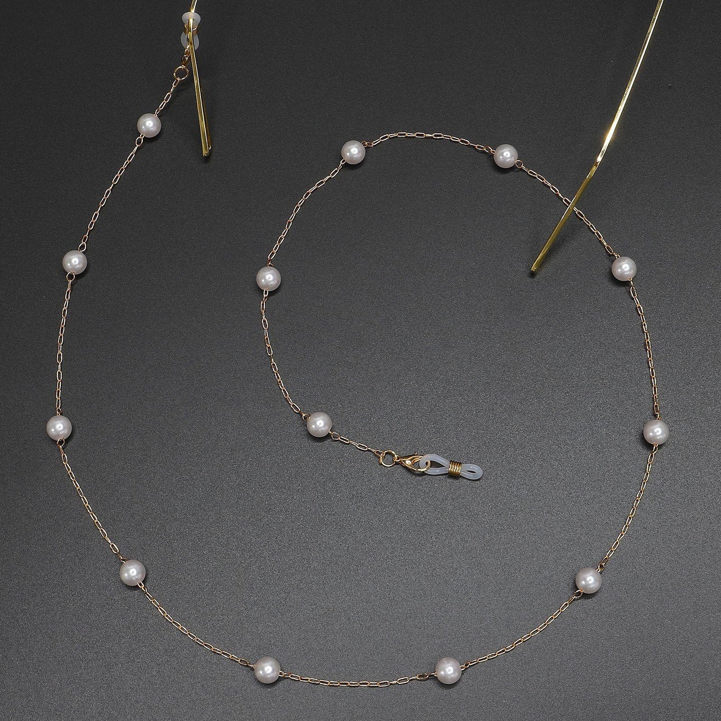 Fashion Simple Beaded Pearl Glasses Chain