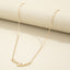 Fashion Minimalist Pearl Chopstick Clavicle Chain Necklace for Women