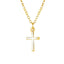 Fashion Geometric Cross Gold Plated Alloy Necklace