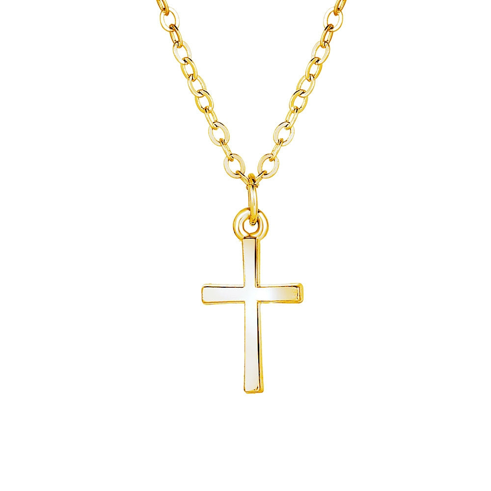 Fashion Geometric Cross Gold Plated Alloy Necklace