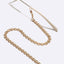 Fashion Geometric Gold Alloy Glasses and Mask Chain