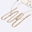 Fashion Simple Gold Heart-shaped Alloy Glasses and Mask Chain