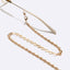 Fashion Simple Gold Heart-shaped Alloy Glasses and Mask Chain