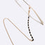 Fashion Rectangular Black Crystal Glasses and Mask Chain