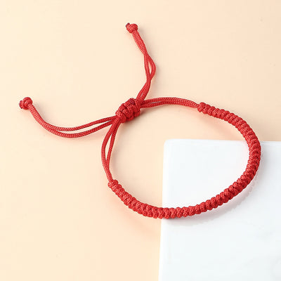 Fashion Simple Red and White Rope Adjustable Bracelet for Women