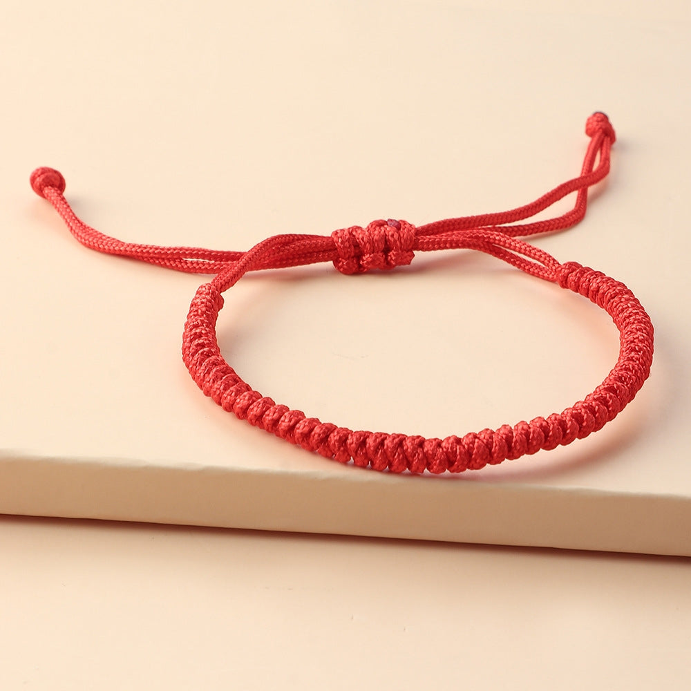 Fashion Simple Red and White Rope Adjustable Bracelet for Women