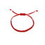 Fashion Retro Solid Color Red Rope Beaded Bracelet for Women
