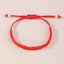 Fashion Retro Solid Color Red Rope Beaded Bracelet for Women