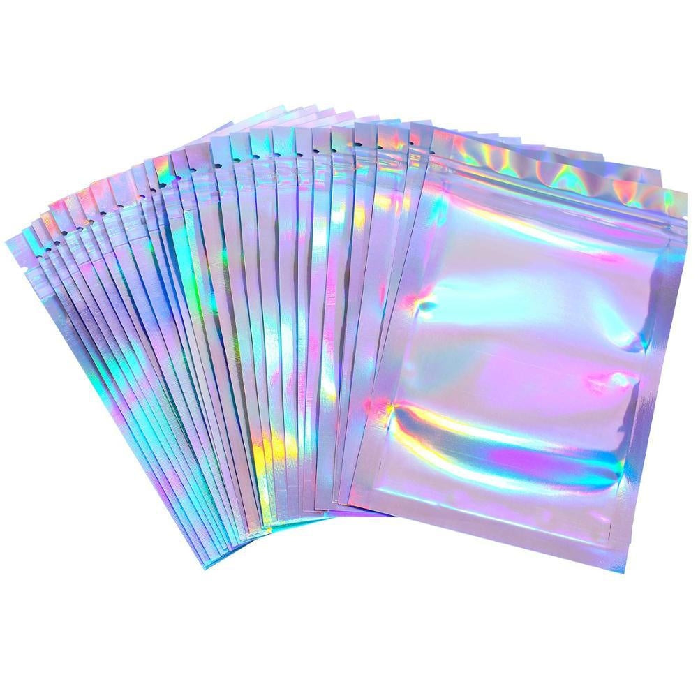 Fashion Transparent Holographic Jewelry Packaging Bags