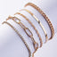 Fashion Simple Thick Chain Bracelet Set - European and American Style Metal Texture Claw Chain