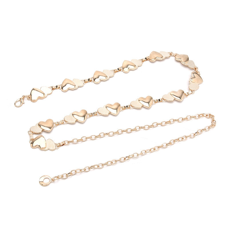 Fashion Metal Waist Chain with Decorative Pendant for Women