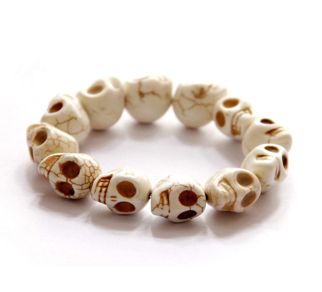 Skull Turquoise Stoving Varnish Bracelet