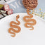 European Fashion Snake Alloy Beaded Earrings for Women