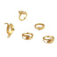 Fashion Snake Moon Pearl Ring Set - 6 Piece Metal Knuckle Rings