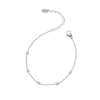 Stainless Steel Starry Sky White Diamond Bracelet for Women