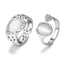 Fashion Minimalist Red Agate Zircon Inlay Open Ring for Women