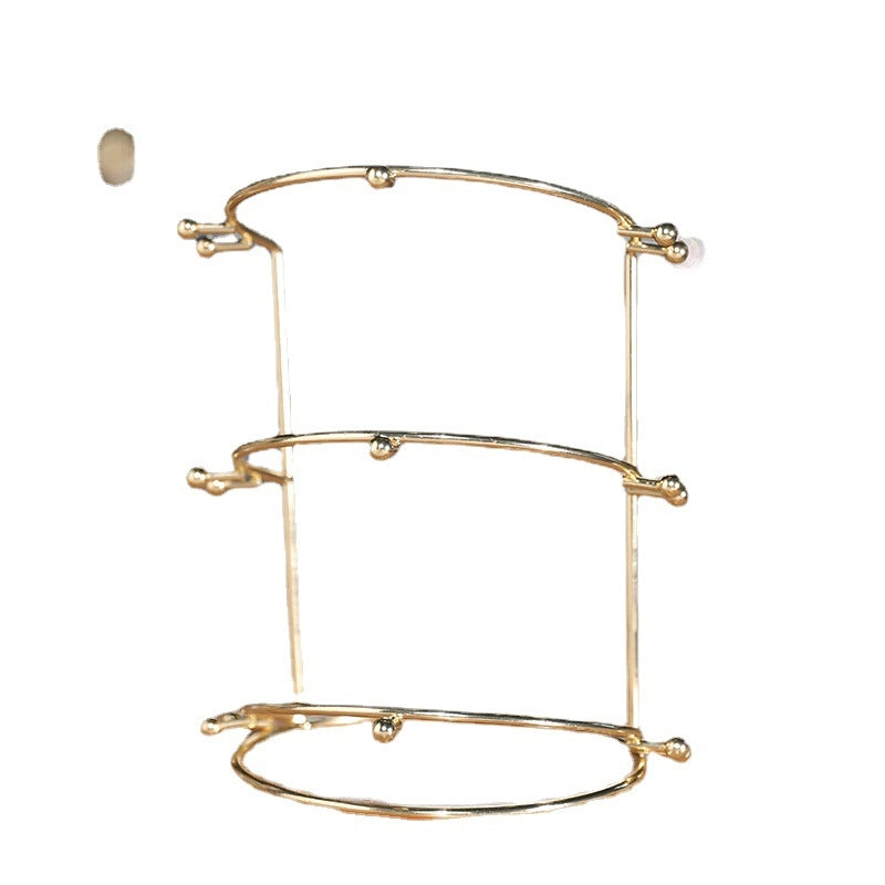 Fashion Solid Color Gold Metal Crown and Headband Display Stand