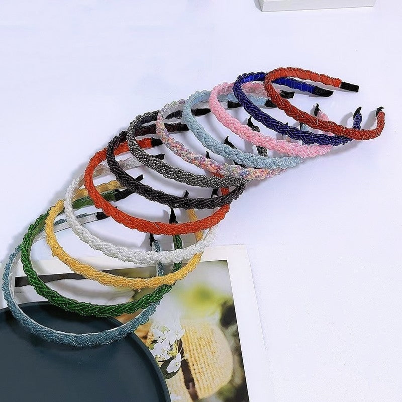 Fashion Braided Pearl Beaded Hairband