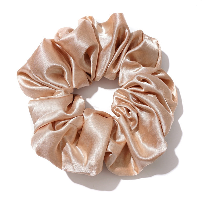 Elegant Satin Hair Tie - Handmade Solid Color Elastic Band