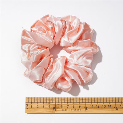 Elegant Satin Hair Tie - Handmade Solid Color Elastic Band