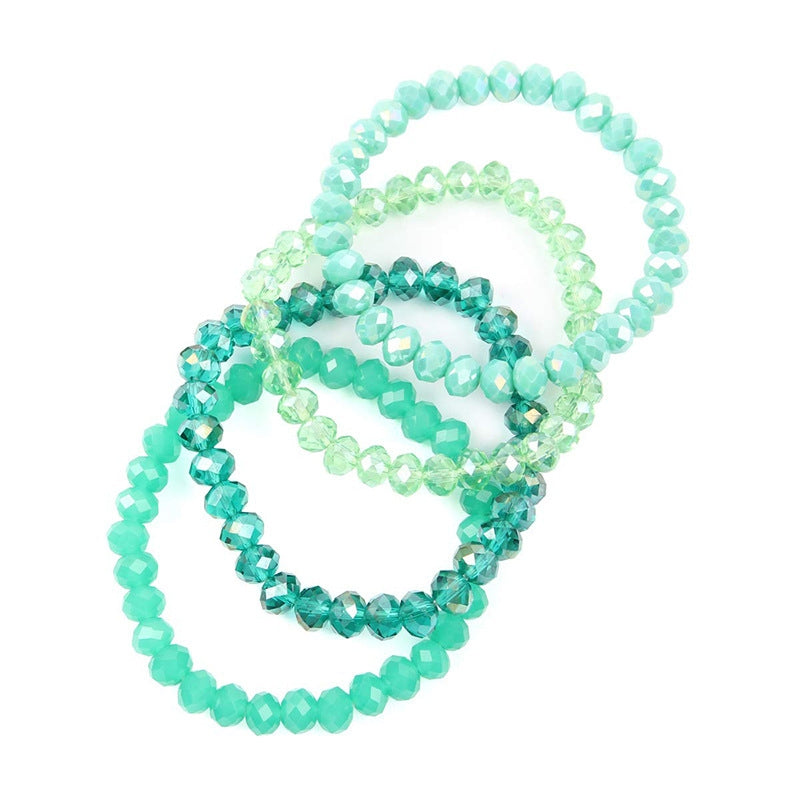 Fashion Crystal Beaded Elastic Bracelets for Women