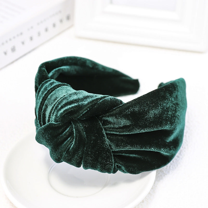 Solid Color Velvet Knot Hairband