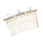 Fashion Rhinestone Pearl Metal Hair Comb Clip