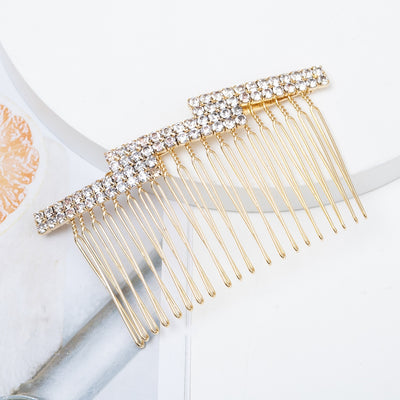 Fashion Rhinestone Pearl Metal Hair Comb Clip