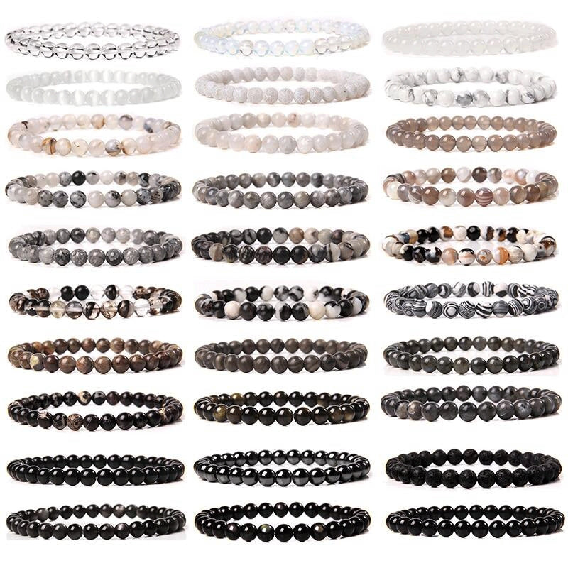 Fashion Natural Stone Crystal Agate Beaded Bracelet for Women