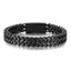 Fashion Stainless Steel Magnetic Double Layer Bracelet and Ring Set