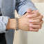 Stainless Steel Beaded Chain Bracelet for Men