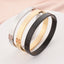 Fashion Stainless Steel Plaid Couple Bracelet with Egg-Shaped Buckle