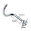 Fashion Stainless Steel Zircon Inlay Nose Stud