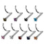 Fashion Stainless Steel Zircon Inlay Nose Stud